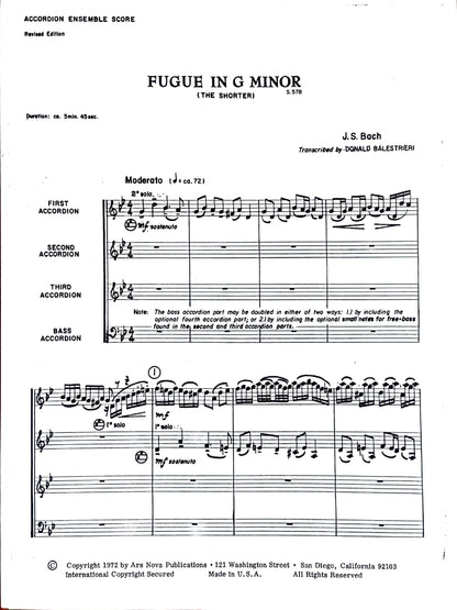 Fugue in G Minor