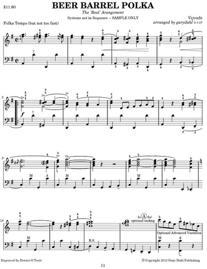Favorite Waltzes and Polkas eBook accordion arrangements by Gary Dahl