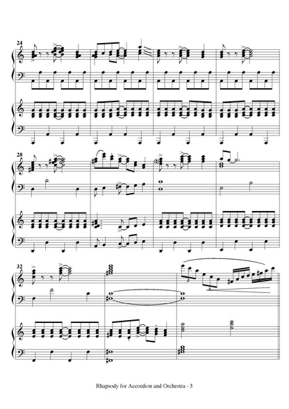 Rhapsody for Solo Accordion and Piano Accompaniment