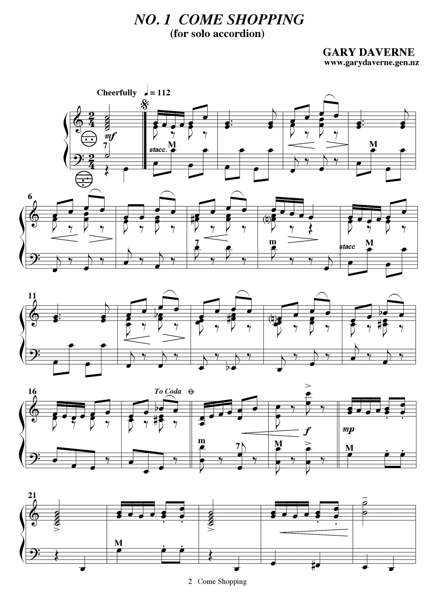 Come Shopping (solo accordion) from Shopping Center Suite