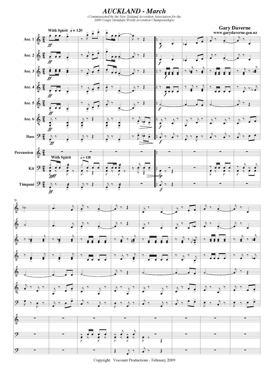 Auckland March for Accordion Orchestra