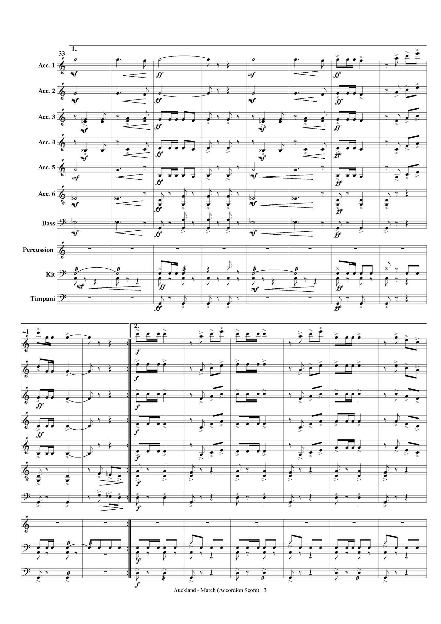 Auckland March for Accordion Orchestra