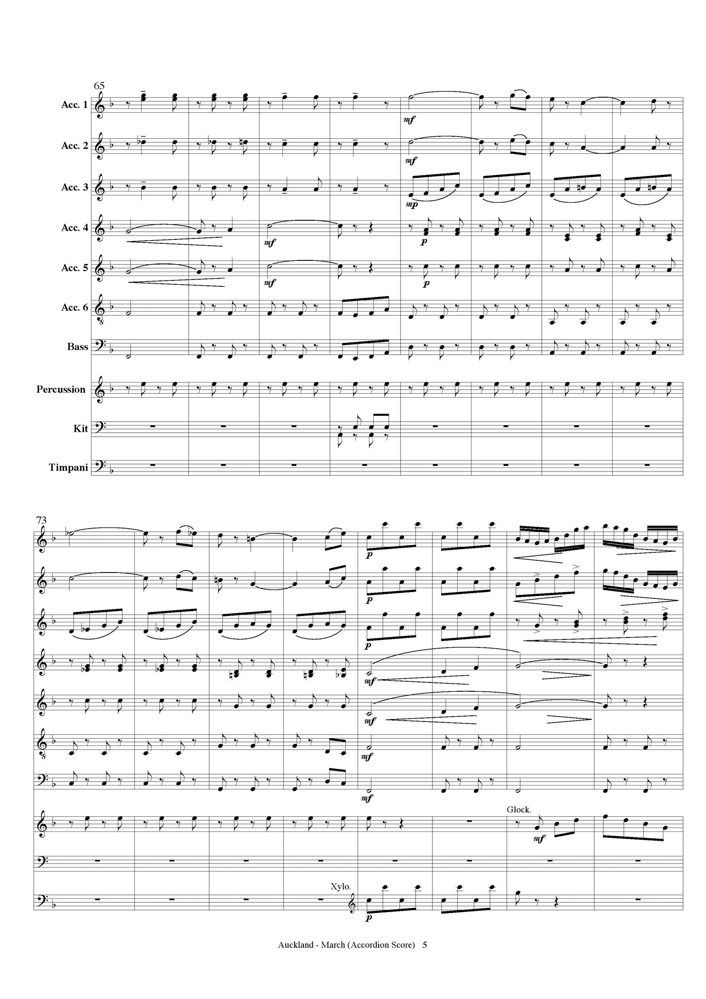 Auckland March for Accordion Orchestra