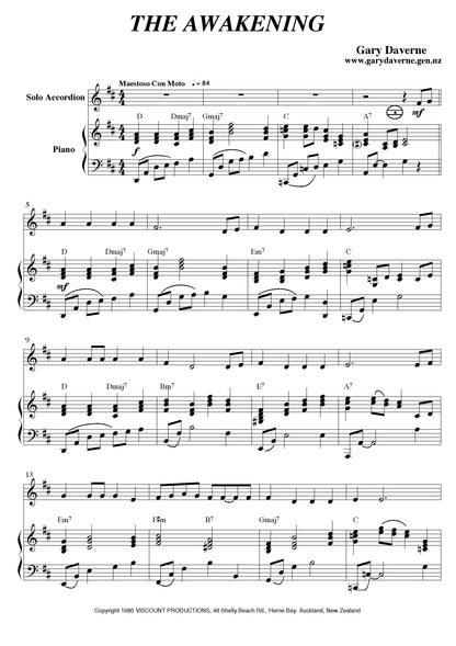 The Awakening (for accordion and piano duet)