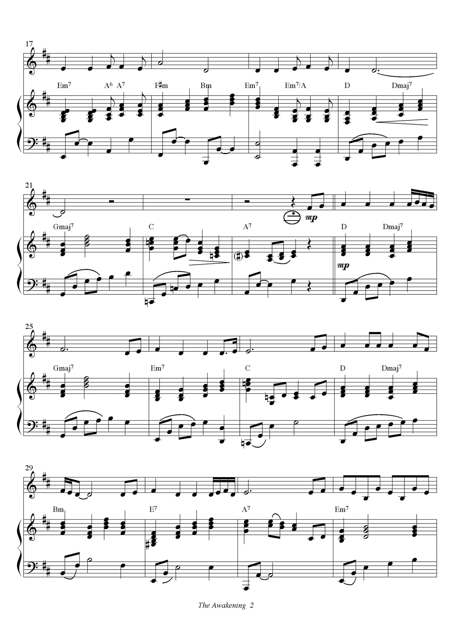 The Awakening (for accordion and piano duet)