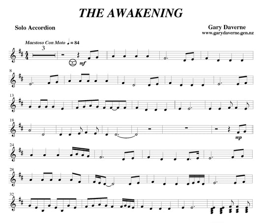The Awakening (for accordion and piano duet)