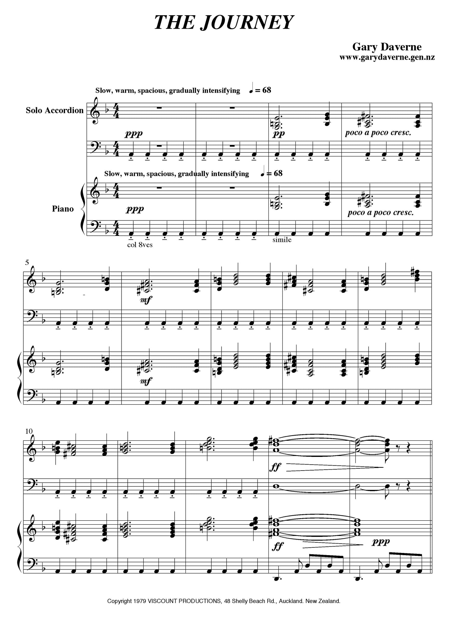 The Journey (for accordion and piano duet)
