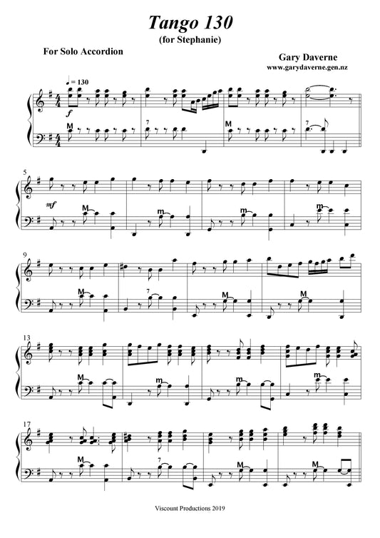 Tango 130 (for Stephanie) solo accordion