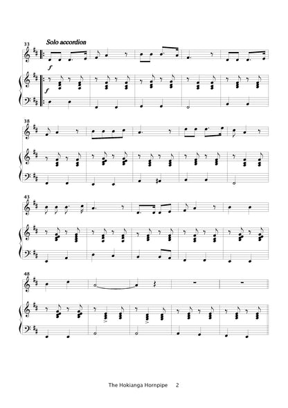 Hokianga Hornpipe (For solo accordion with piano accompaniment)