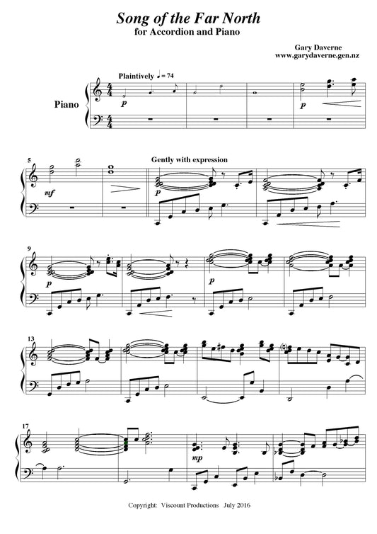 Song of the Far North (for accordion and piano)
