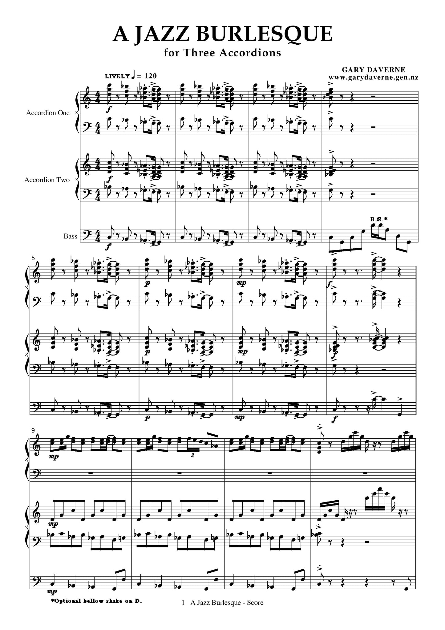 A Jazz Burlesque (for accordion trio)