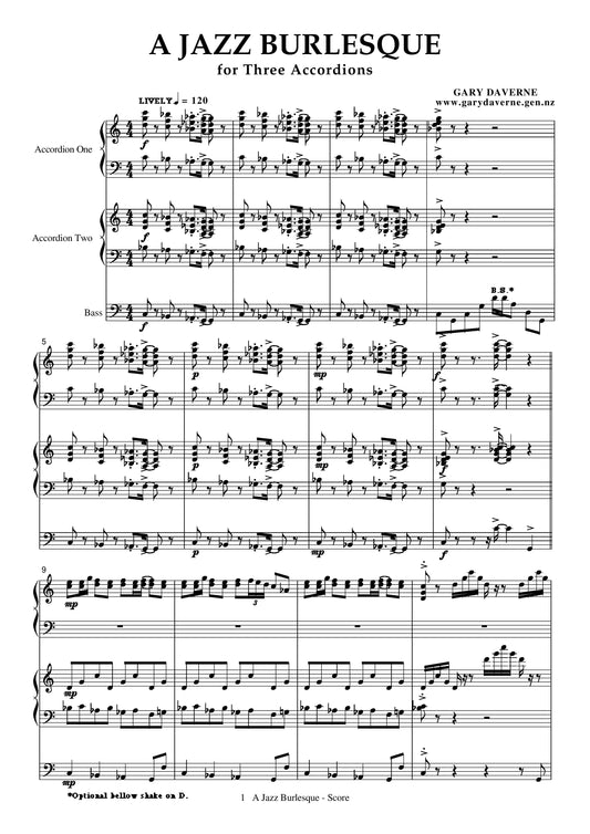 A Jazz Burlesque (for accordion trio)
