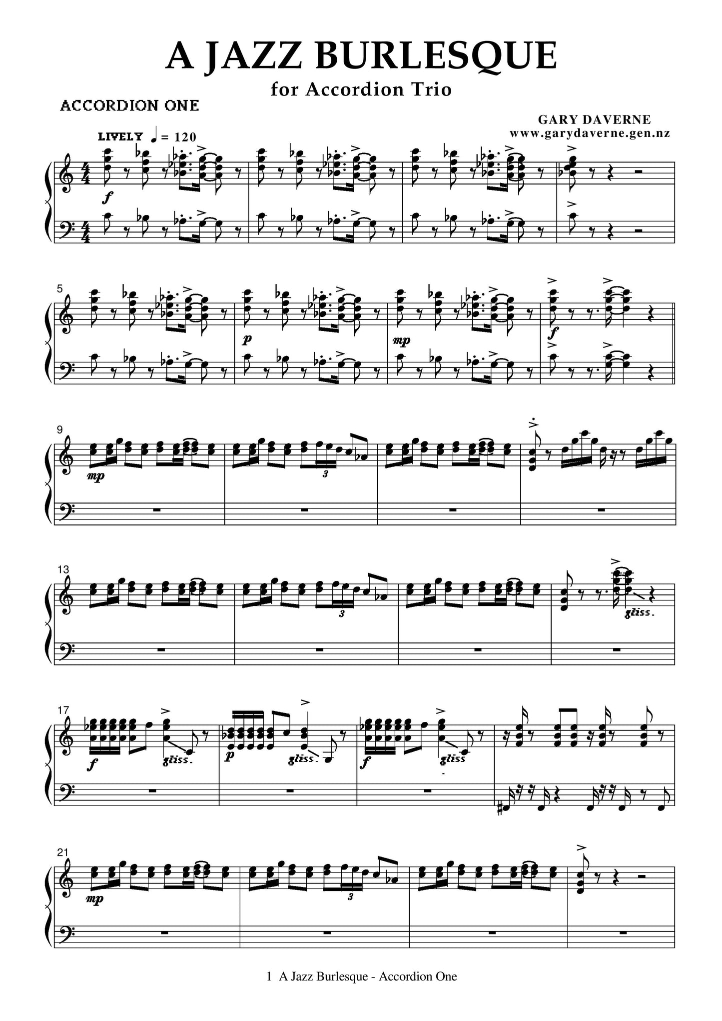 A Jazz Burlesque (for accordion trio)