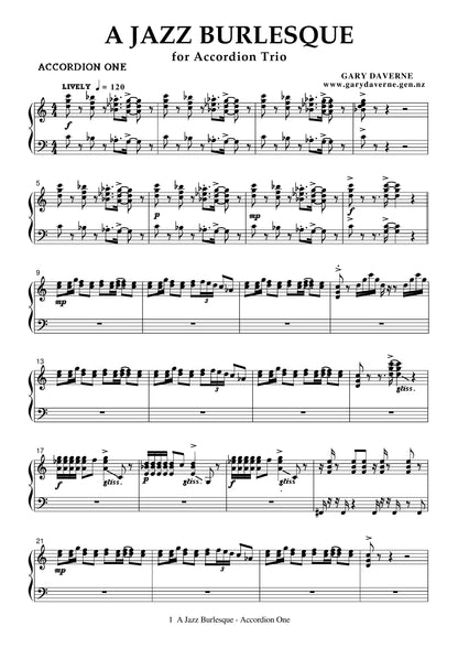 A Jazz Burlesque (for accordion trio)