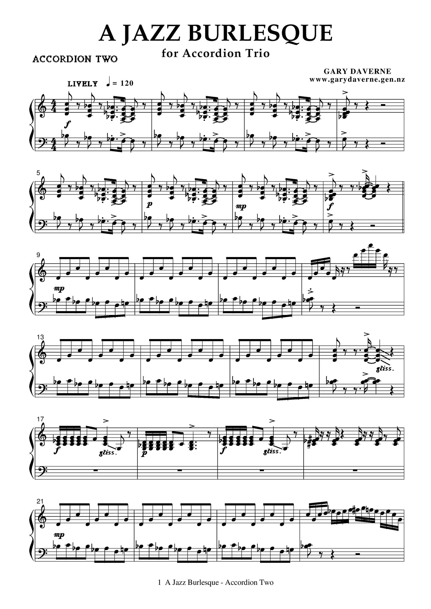 A Jazz Burlesque (for accordion trio)