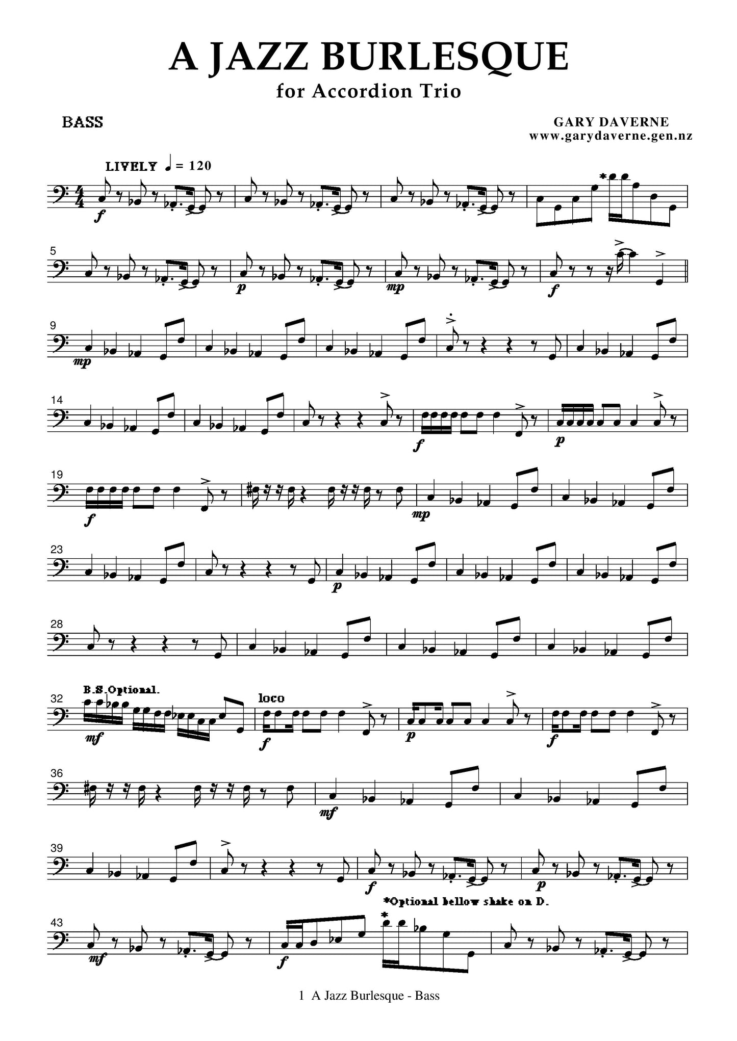 A Jazz Burlesque (for accordion trio)
