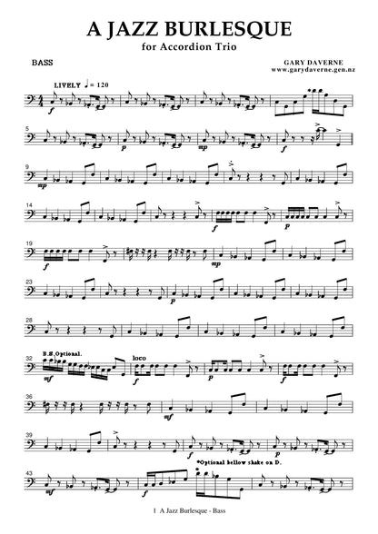 A Jazz Burlesque (for accordion trio)
