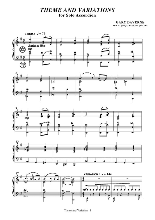 Theme and Variations (solo accordion)
