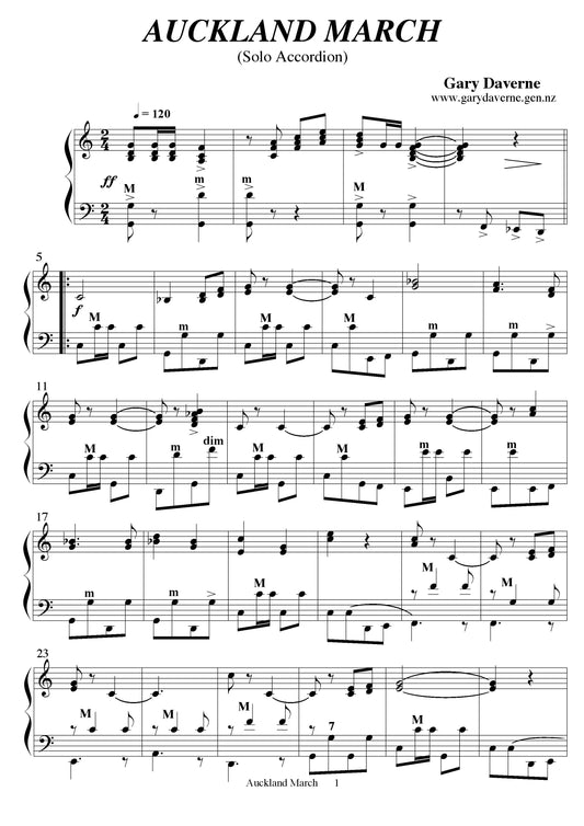 Auckland March (solo accordion)