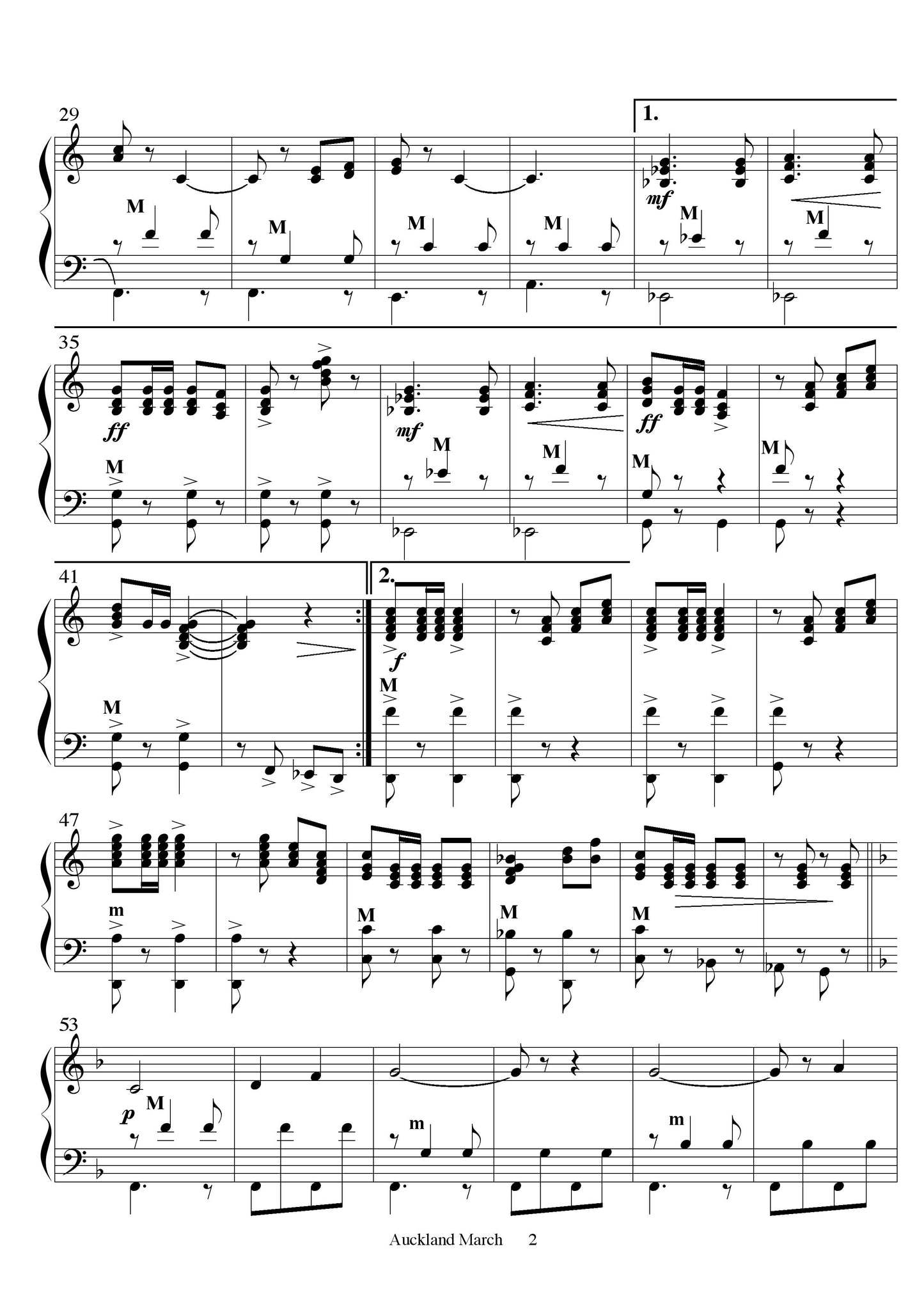 Auckland March (solo accordion)