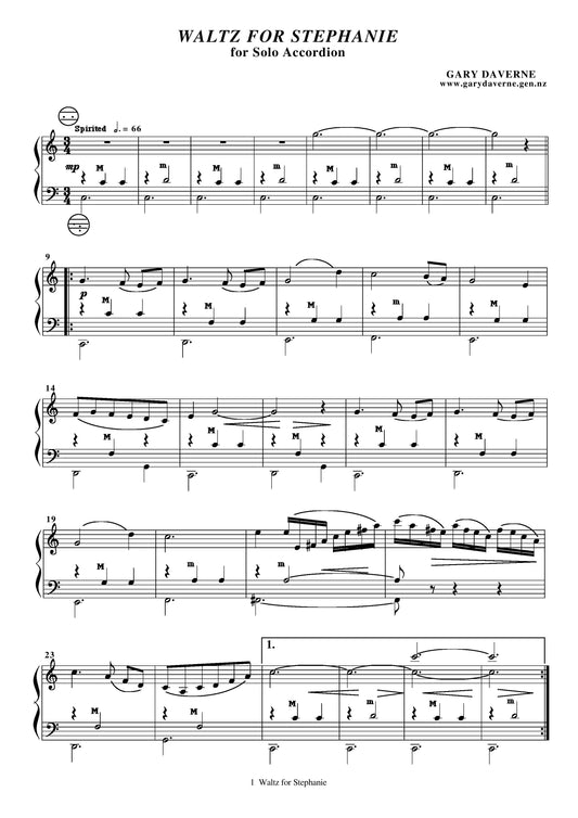 Waltz for Stephanie (solo accordion)