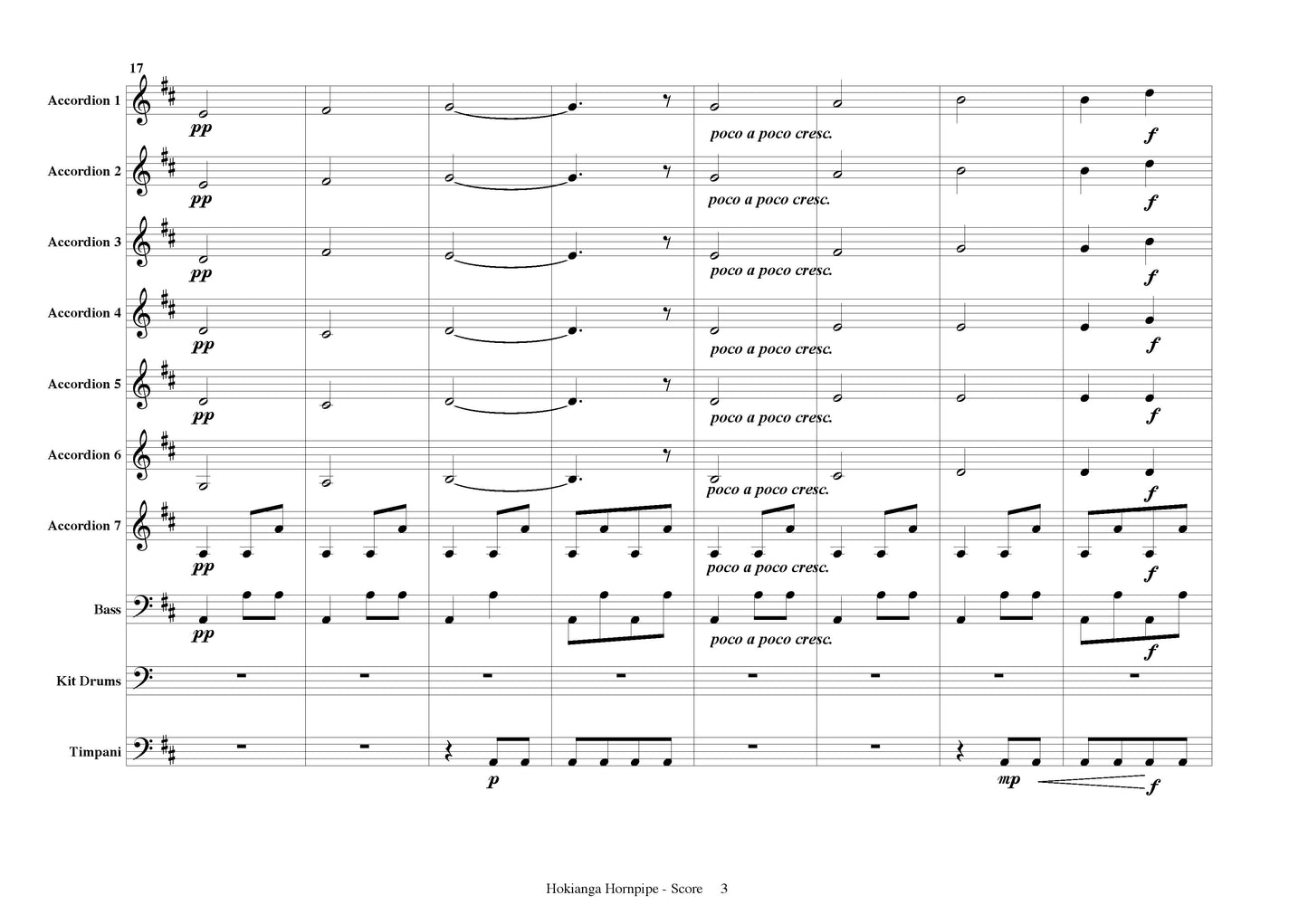 Hokianga Hornpipe (for Accordion Orchestra)
