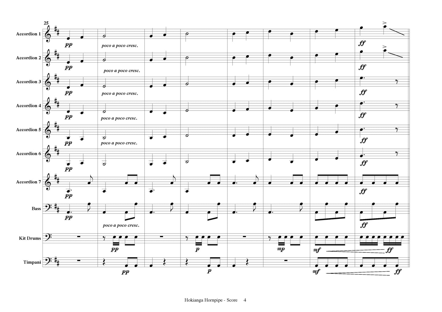 Hokianga Hornpipe (for Accordion Orchestra)