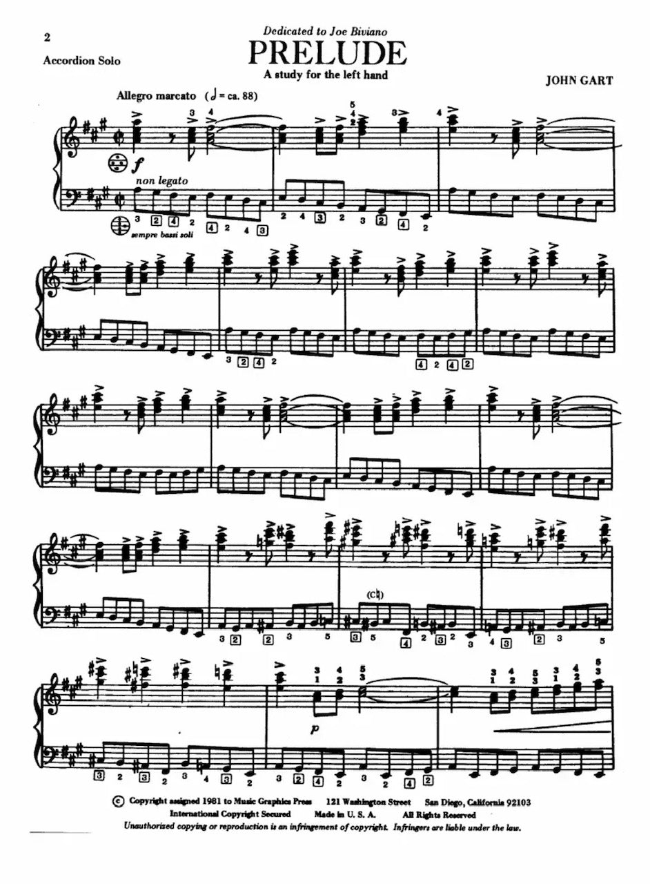 Prelude (A study for the left hand) (Solo)