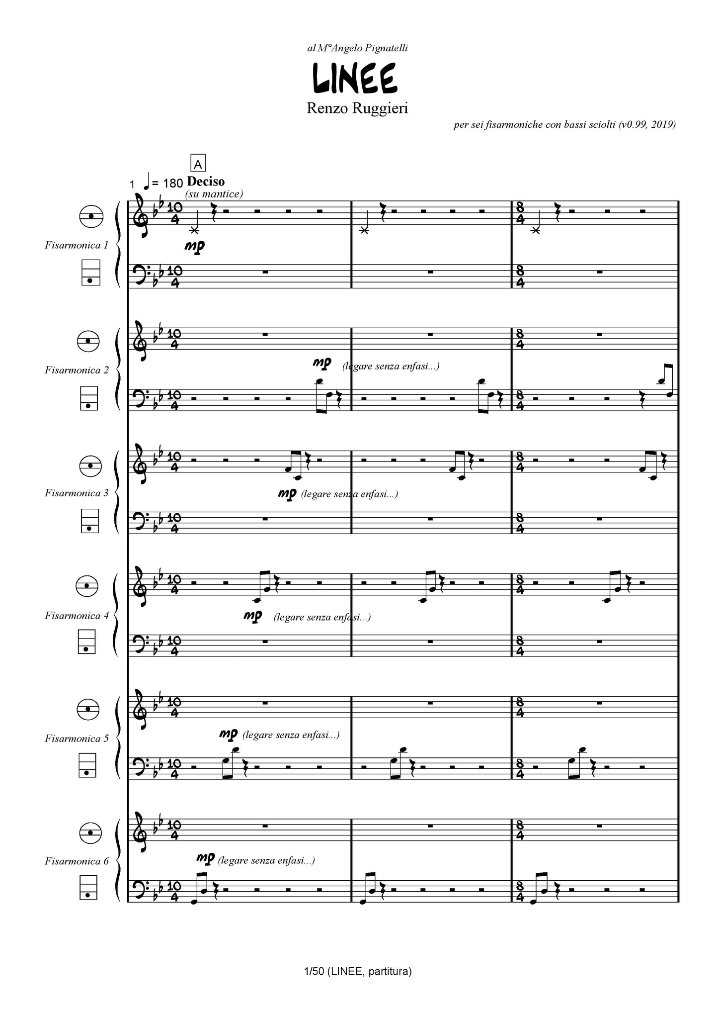 Linee (trio or sextet)