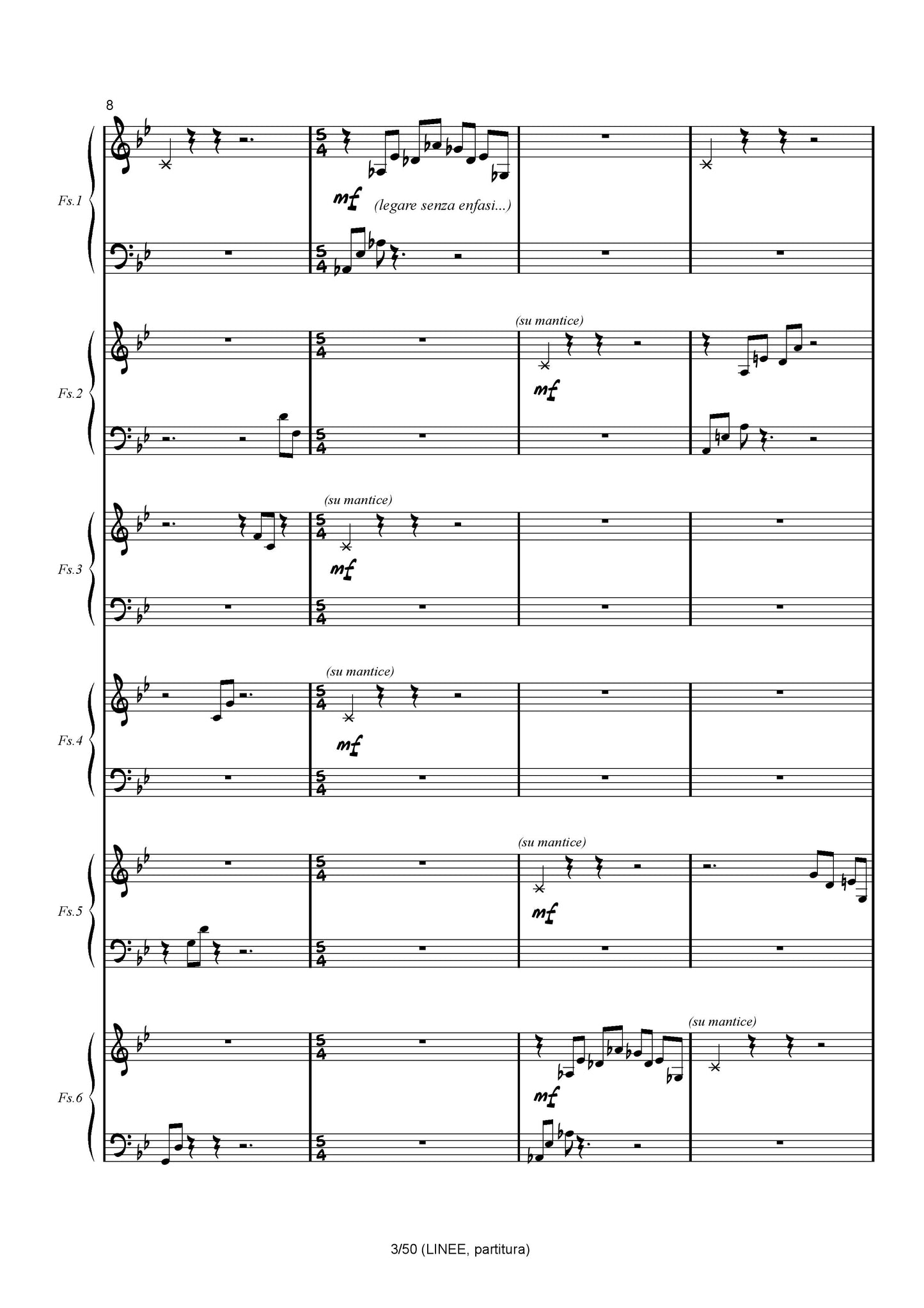 Linee (trio or sextet)