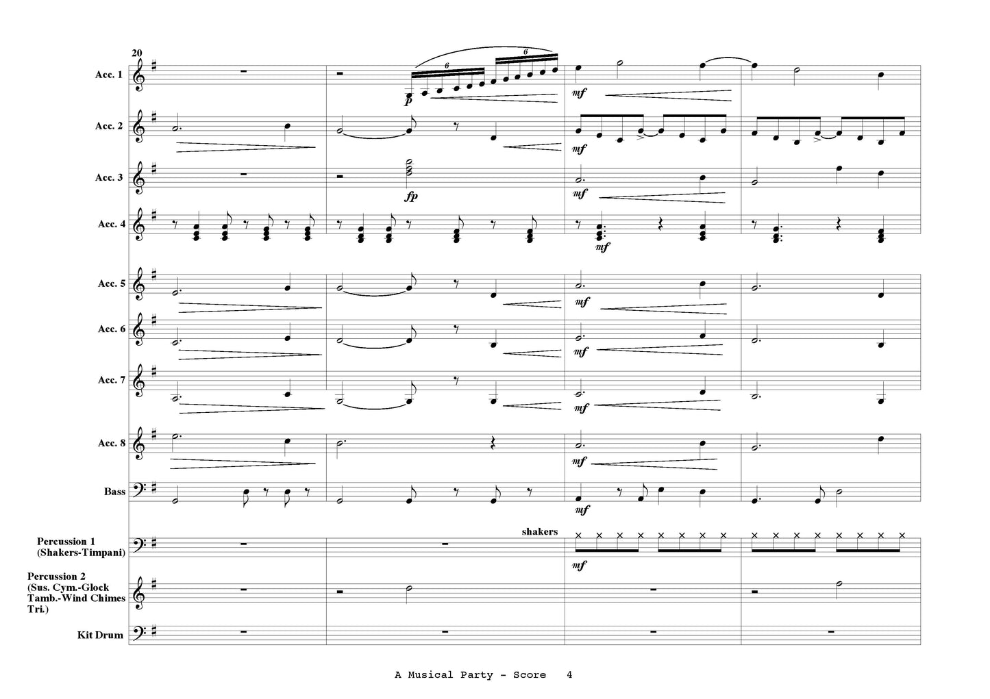 A Musical Party (for accordion ensemble/orchestra)
