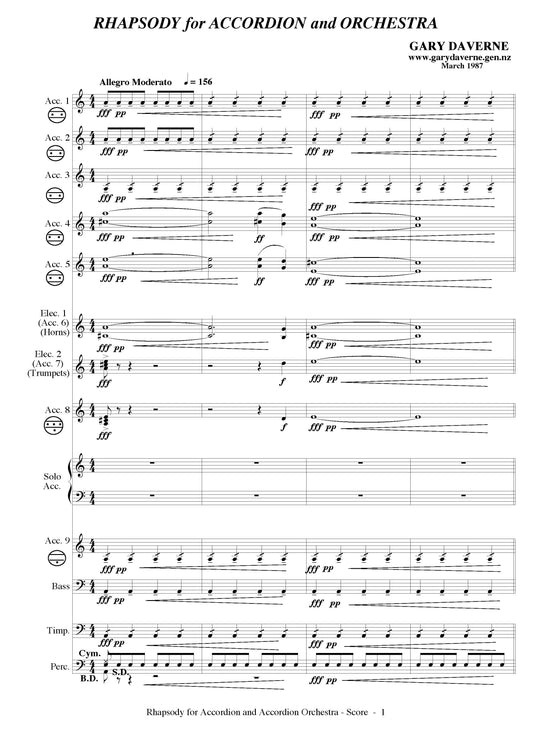 Rhapsody for Solo Accordion and Accordion Orchestra