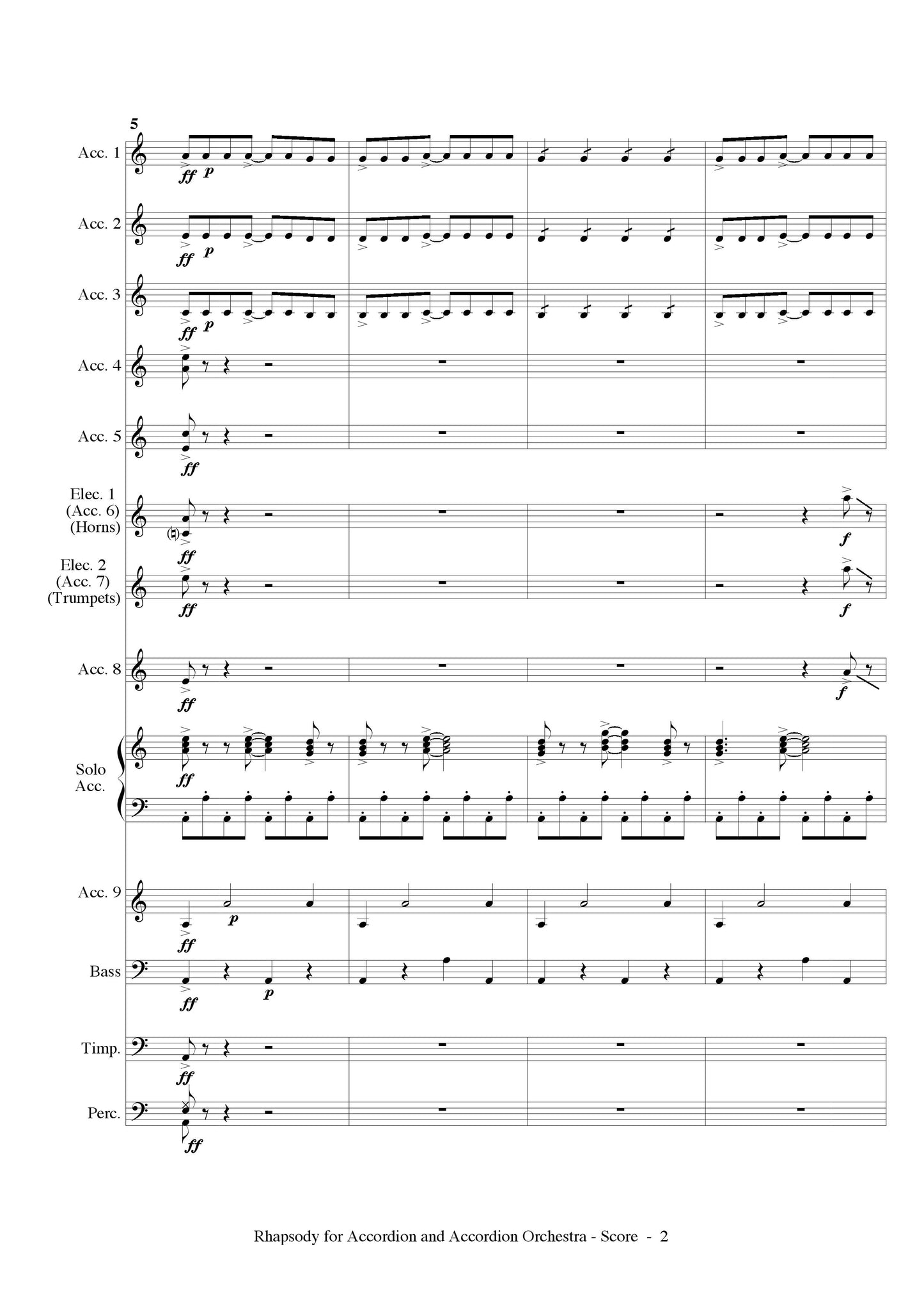 Rhapsody for Solo Accordion and Accordion Orchestra