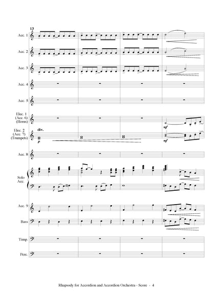 Rhapsody for Solo Accordion and Accordion Orchestra