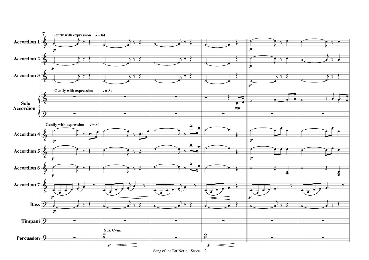 Song of the Far North (for solo accordion and accordion ensemble)