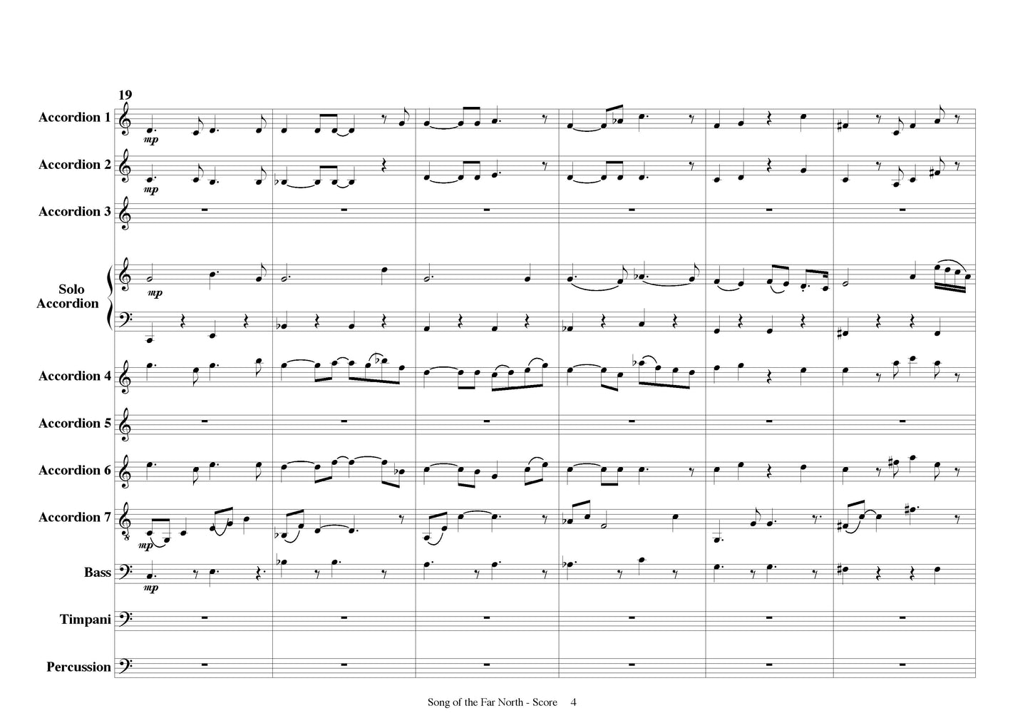 Song of the Far North (for solo accordion and accordion ensemble)