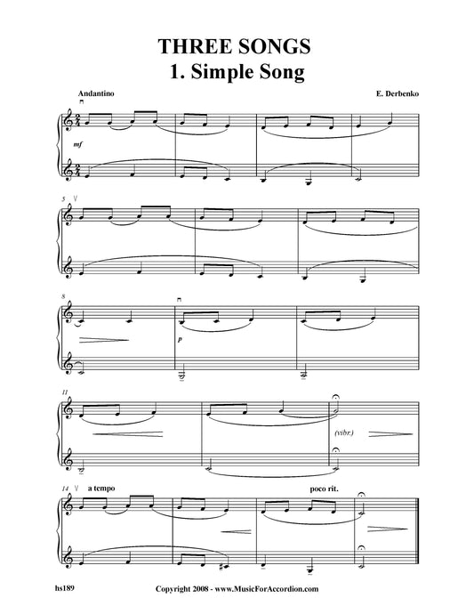 Three Songs -. Simple Song