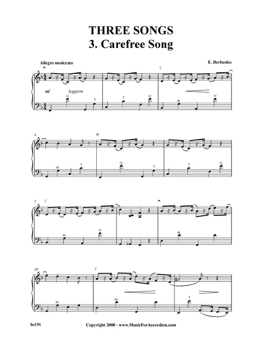 Three Songs – 3. Carefree Song