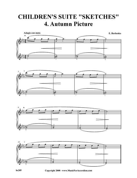 Children's Suite Sketches – 4. Autumn Picture