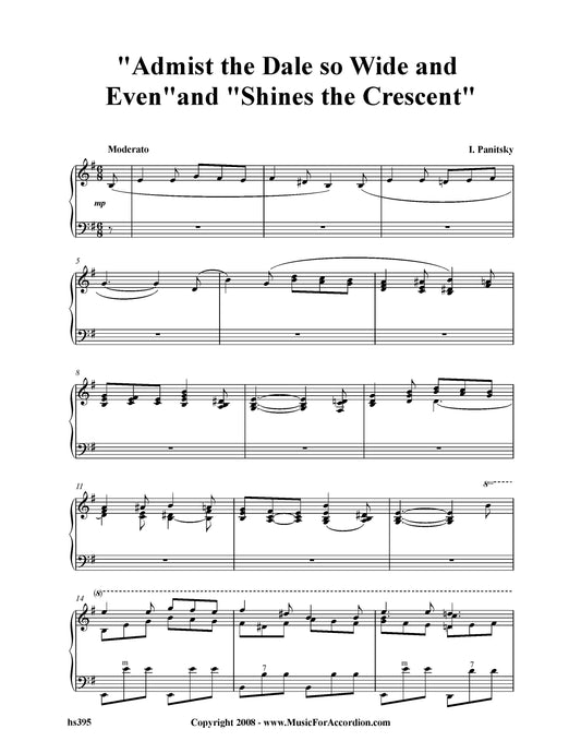 Admist the Dale so Wide and Even and Shines the Crescrent
