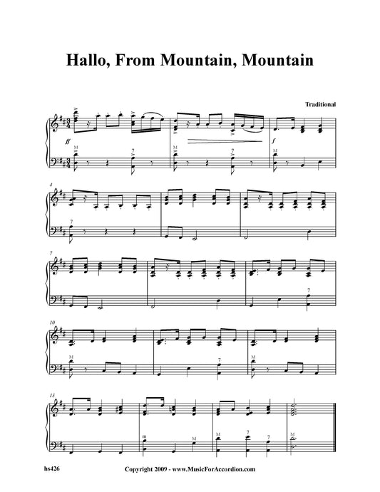 Hallo,From Mountain,Mountain