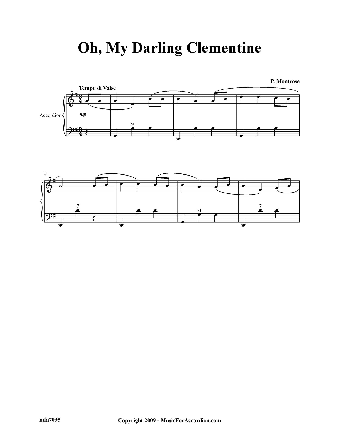 Oh, My Darling Clemetine (Solo)