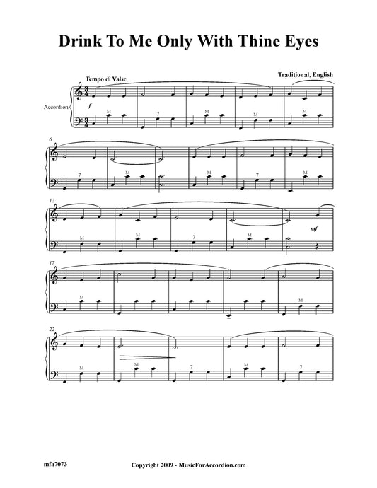 Drink To Me Only With Thine Eyes (Solo)