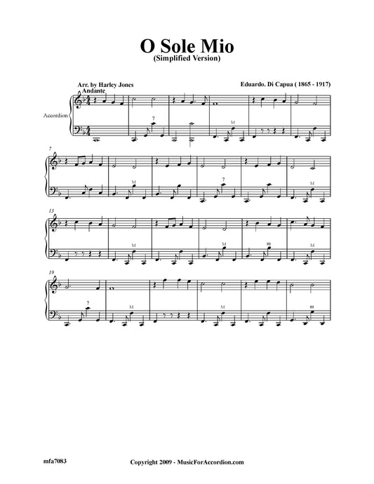 O Sole Mio (Simplified Version) (Solo)