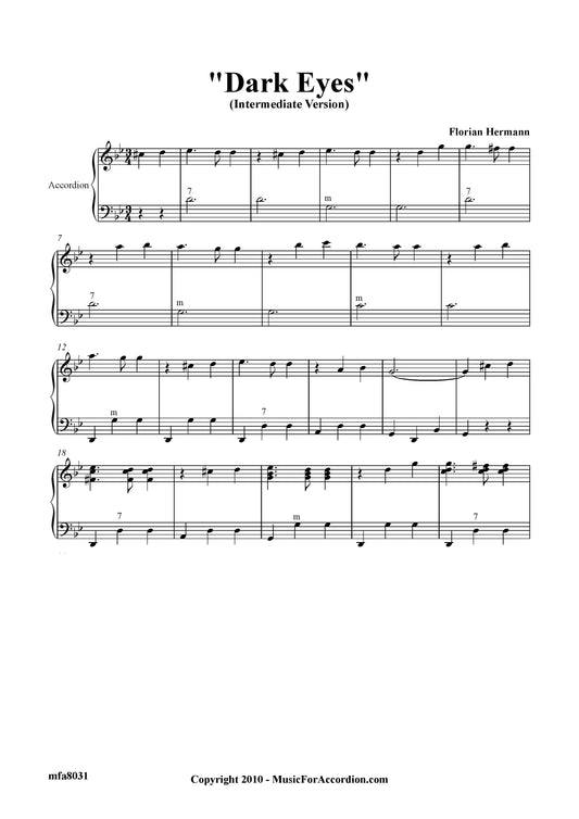Dark Eyes (Black Eyes) Intermediate version (Solo)