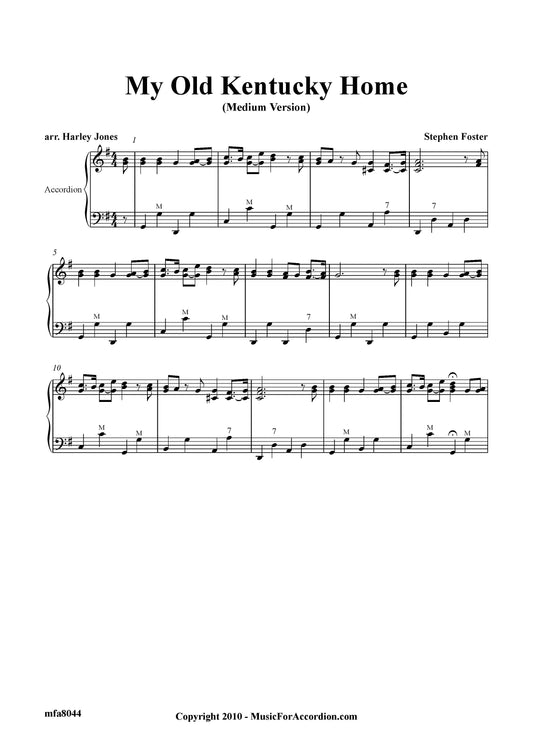 My Old Kentucky Home (Medium Version) (Solo)