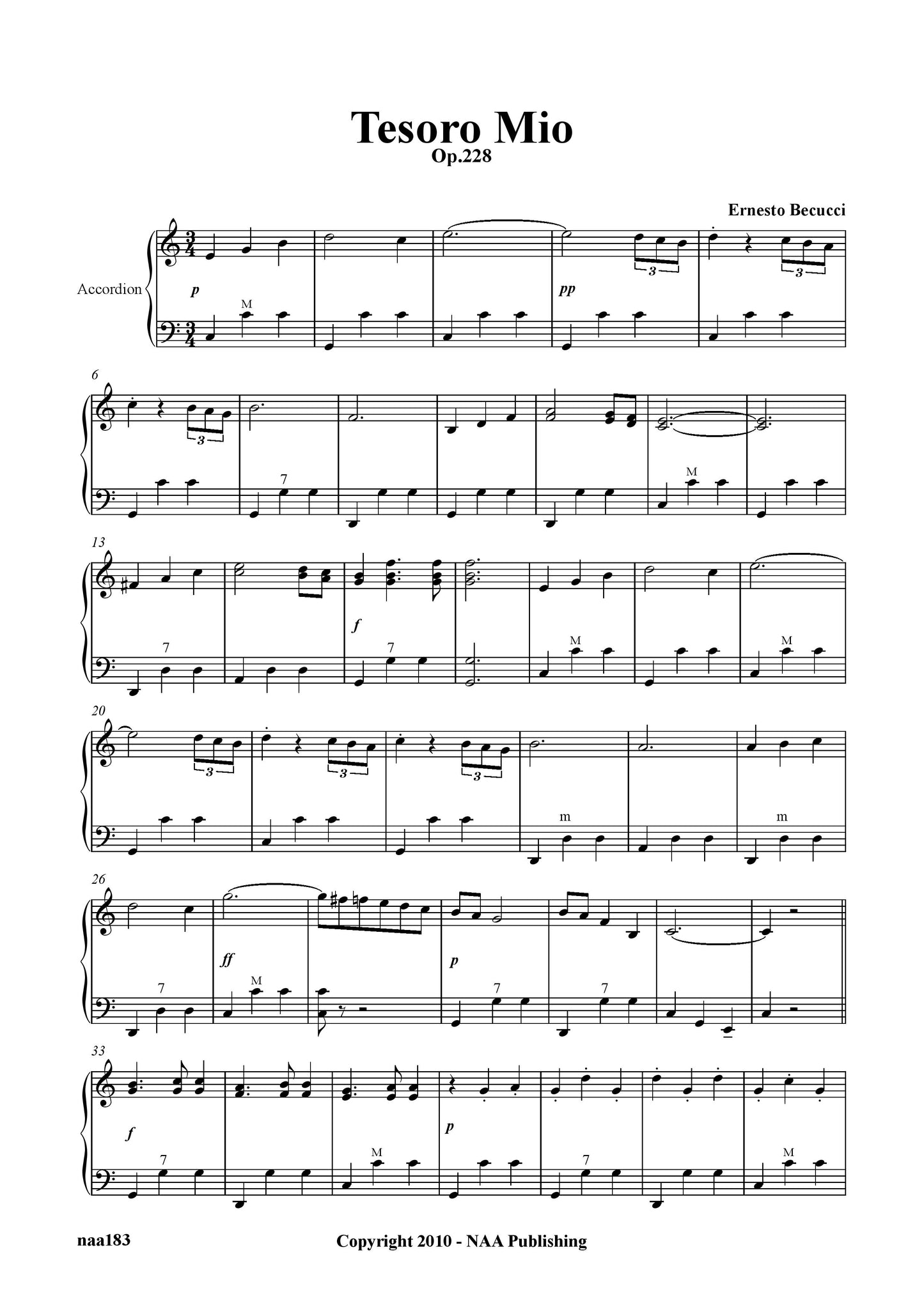 Tesoro Mio - Op.228