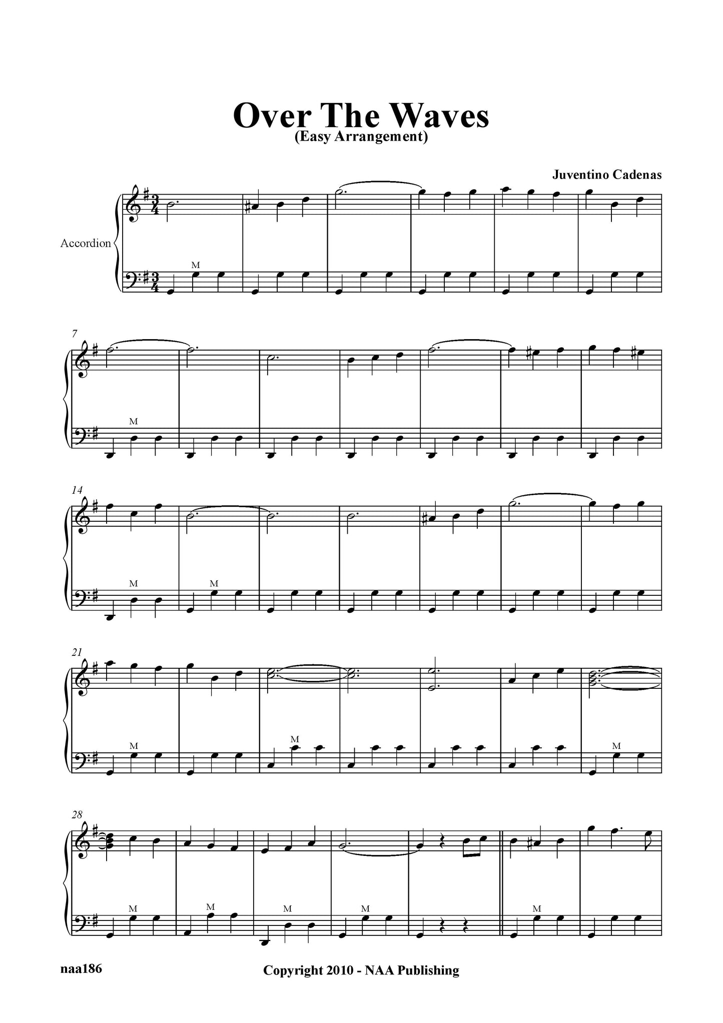 Over The Waves ( Easy Arrangement)