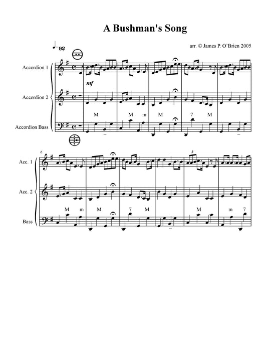 A Bushman's Song Solo