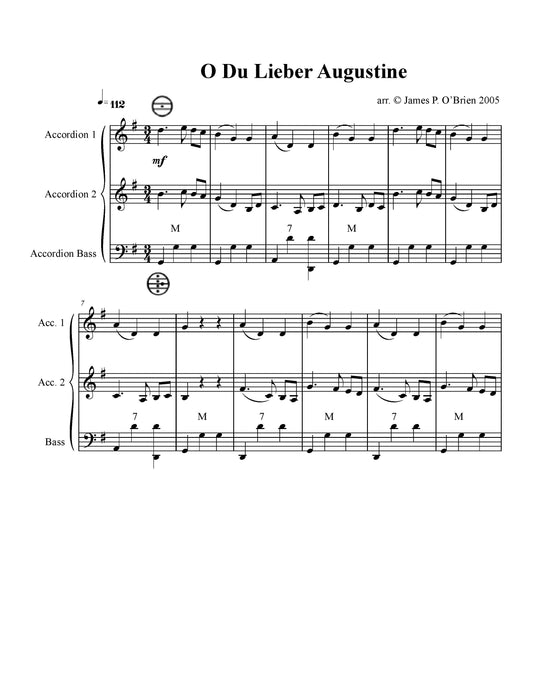 O Du Lieber Augustine Duet